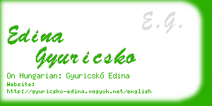 edina gyuricsko business card